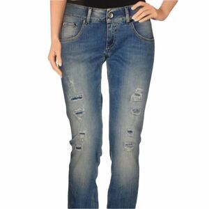 Ra-Re Mid Rise Denim Straight Leg Distressed Jeans 26x31 NEW